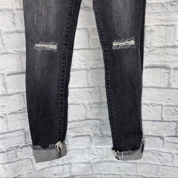 Arizona jean Co distressed jeans black sz 1 - Picture 2 of 9